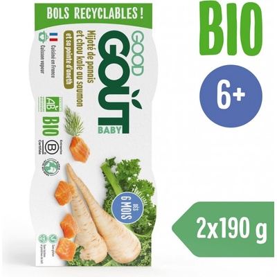 Good Gout Bio Losos s kapustou a pastinákem 2 x 190 g