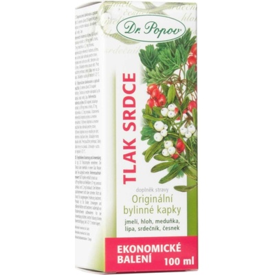 Dr. Popov Bylinné kapky Tlak Srdce 100 ml