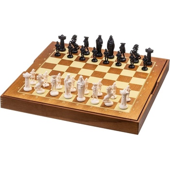 Šach stredovek čierno / biele veľké