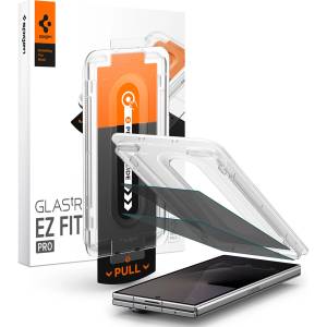 Spigen Поверителен стъклен протектор Spigen Glas. tR EZ-FIT Pro (2 броя в комплект) (AGL12075) - Samsung Galaxy Z Fold7 / Z Fold8 Ultra - Черен