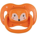 Canpol Силиконова симетрична залъгалка Canpol - Cute Animals, 0-6 м, оранжева (34/924_ora) - baby