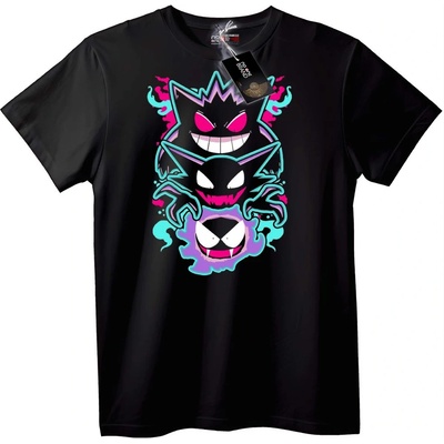 NOONEBRAND Тениска Покемон Призрачно Трио - 5XL, Black