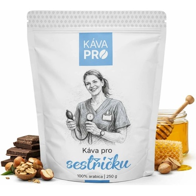 KávaPRO káva pro zdravotní sestřičku mletí moka 250 g