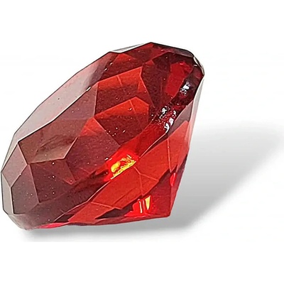 Diamant červený z křišťálového skla vel.6cm