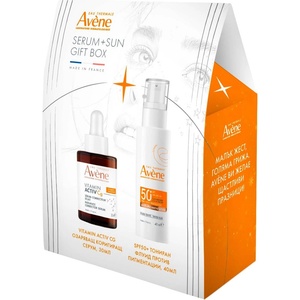 Eau Thermale Avène Подаръчен комплект - Серум Vitamin Activ Cg и Слънцезащитен флуид, 30 + 40 ml