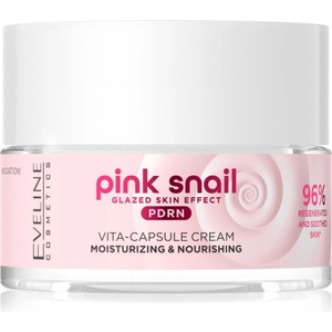 Eveline Cosmetics Pink Snail Glazed Skin Effect озаряващ крем против бръчки 50ml