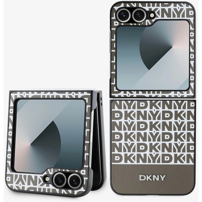 DKNY PU кожа с повтарящ се модел в долната част на ивицата заден капак за Samsung Galaxy Z Flip 6 Brown DKNY | Lilav | ЖЕНИ | UNI