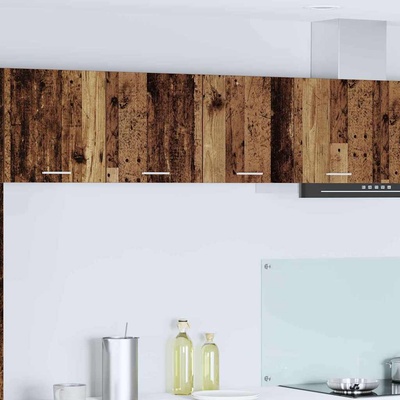 vidaXL Висящ шкаф с врата Старо дърво 80 x 31 x 40 см Инженерно дърво (884184)