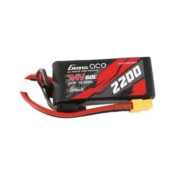 Gens ace G-Tech 2200mAh 7,4V 60C 2S1P Lipo baterie s konektorem XT60