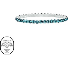 CRYSTalp Elastický tenisový náramek s tyrkysovými Swarovski krystaly Aura 22270.LTU.E