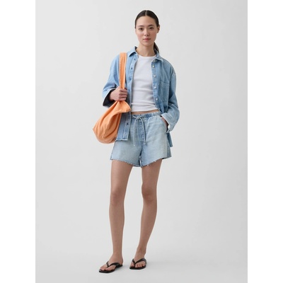 Gap džínsové kraťasy Low Slung Easy UltraSoft modrá