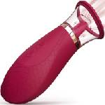 SuperLove Clitoral Sucking & Licking Tongue Vibrator Red