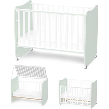 Lorelli Бебешко легло Lorelli Premium - Stars, 60 x 120 сm, White & Milky Green (10150610040A)