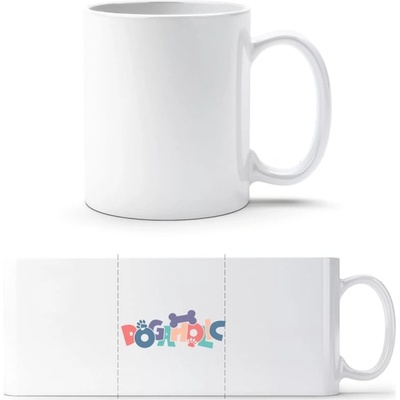 design Lena Bílý Hrnek Psí s nápisem DOGAHOLIC Bílá Standard Dárky BestSub 330 ml