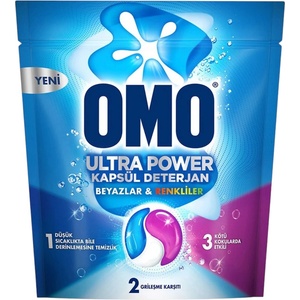 OMO , Капсули за пране Ultra Power бели и цветни, 26 броя