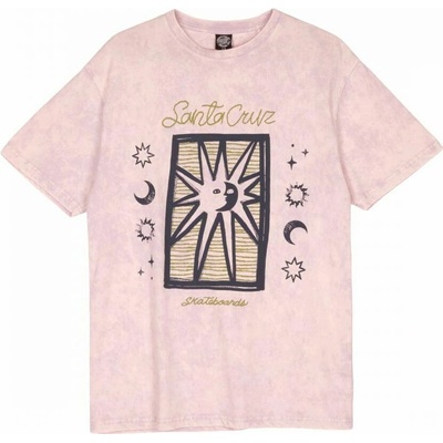 SANTA CRUZ tričko Sun Stamp Script T-Shirt Lilac Acid Wash LILAC ACID WASH