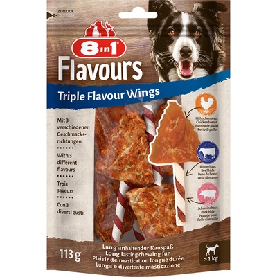 8in1 6броя 8in1 Triple Flavour Wings пръчици за дъвчене - лакомства кучета