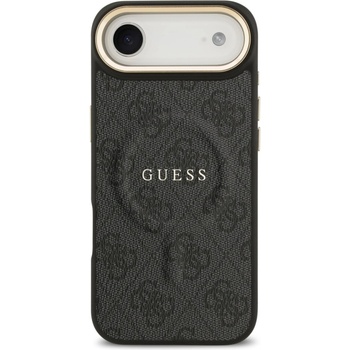 Image 1 of GUESS Гръб Guess PU Leather 4G Gold Frame MagSafe Case за iPhone 17 Air - Черен