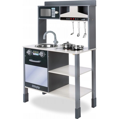 KINDERPLAY DŘEVĚNÁ KUCHYŇKA PRO DĚTI INTERAKTIVNÍ DIGESTOŘ PŘÍSLUŠENSTVÍ 100 cm