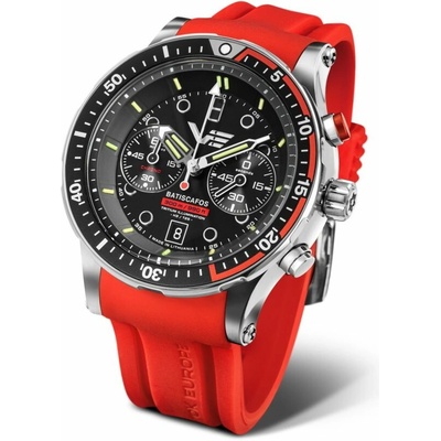 Vostok Europe 6S21/511A771 Červený silikonový řemínek