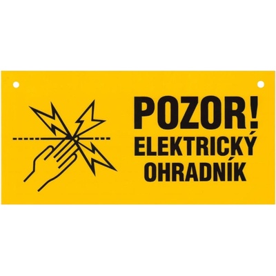 POZOR! Elektrický ohradník 200x100 mm OBOUSTR.- plast