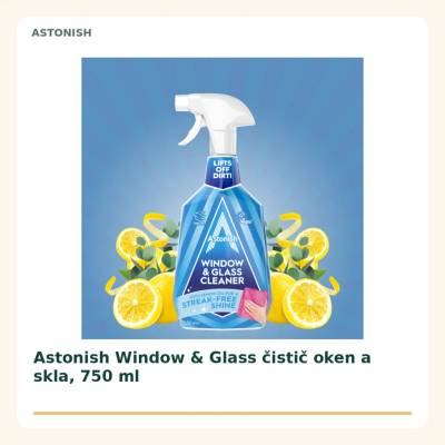 Astonish čistič na sklá eucalyptus citrón 750 ml