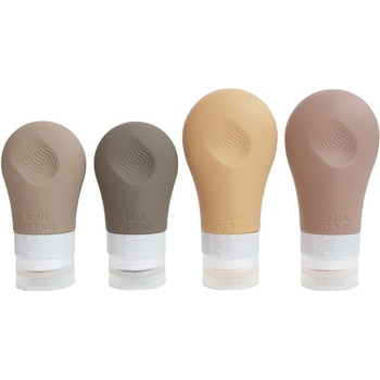 Kufreplus Cestovné silikónové fľaštičky 60 + 90 ml XND21 4 ks