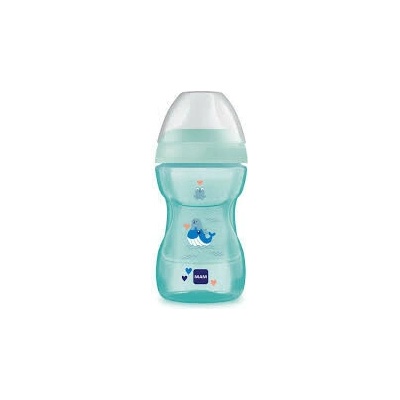 MAM Detský hrnček na učenie pitia 270 ml modrý