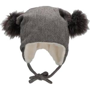 Sterntaler Детска зимна шапка с помпони Sterntaler - 55 cm, 4-6 г, сива (4412241-574) - ozone