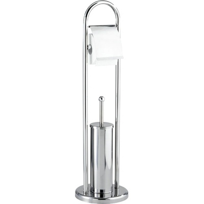 WENKO Четка за тоалетна с поставка за тоалетна хартия в сребристо Vasto - Wenko (16993100)