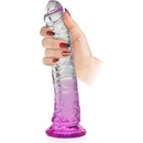 XSARA Gelové dildo elastický penis s přísavkou 20 cm