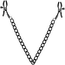 Bedroom Fantasies Chain Nipple Clamps (Black), svorky na bradavky