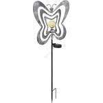 GLOBO 36581 - LED соларно осветително тяло LED/0, 06W/3V IP44 сребърна пеперуда (GL8879)