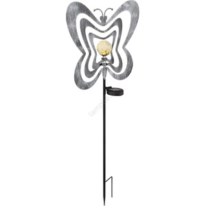 GLOBO 36581 - LED соларно осветително тяло LED/0, 06W/3V IP44 сребърна пеперуда (GL8879)