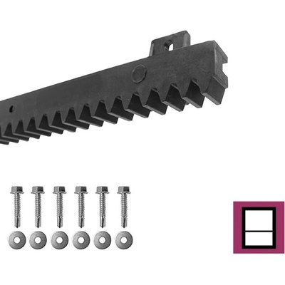 EKOfence Hrebeň plastový PVC+Fe,27x18mm,L1m,max 700kg 9071