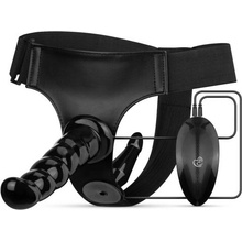 Easytoys Fetish Collection Vibrating Strap-On Set Black