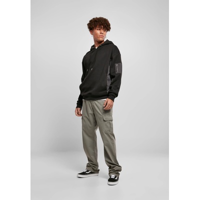 Urban Classics Мъжки суичър в черен цвят Urban Classics Military Bomber HoodyUB-TB4680-00007 - Черен, размер S