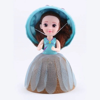 Кукла сладолед Мелба с четка - кафява + синьо gelato