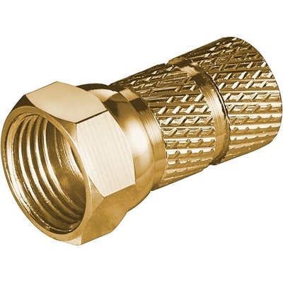 Goobay Skrutkovací F konektor 6,5 mm, medený-pozlátený