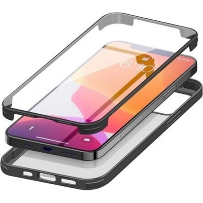 Krusell Гръб Krusell 360 Protective cover за iPhone 12 Pro / 12 6.1 - Черна рамка