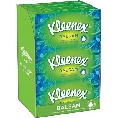 Kleenex balsam krabička tahací kapesníky 3-vrstvové 64 ks