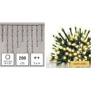 EMOS Lighting D4CW01 LED vianočné cencúle 3,6 m vonkajšie aj vnútorné teplá biela programy