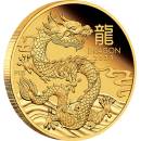 Perth Mint Lunární série III zlatá mince Rok Draka 1/4 oz