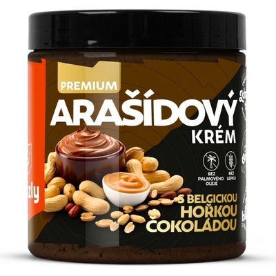 Grizly Arašidový krém s belgickou horkou čokoládou 100 % orechový krém s čokoládou 250 g