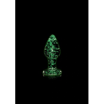 ostatní Стъклен анален плъг - Свети в тъмното - Малък