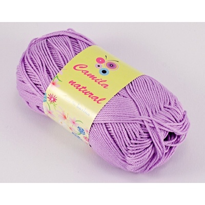 Priadza Camila natural - lila - číslo farby 61