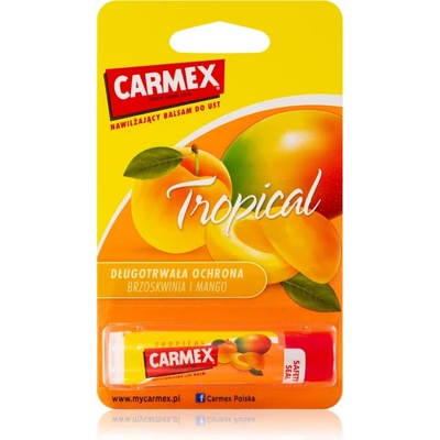 Carmex Tropical хидратиращ балсам за устни в тубичка (Peach and Mango) 4.25 гр