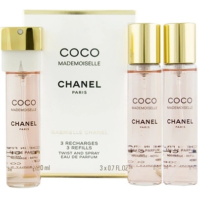 Chanel Coco Mademoiselle parfumovaná voda dámska Twist & Spray 3 x 20 ml