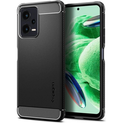 Spigen Противоударен Калъф за Xiaomi Redmi Note 12 5G, Spigen Rugged Armor Case, Черен (ACS05787)