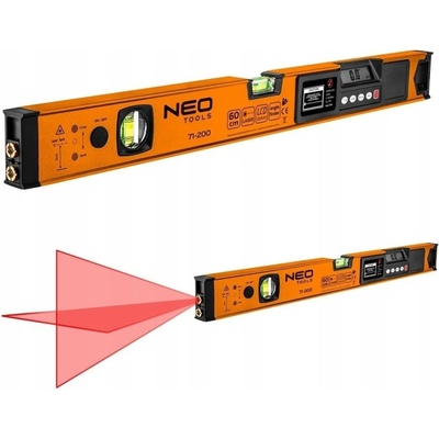 NEO Tools digitální laserová 60cm se sklonoměrem 71-200